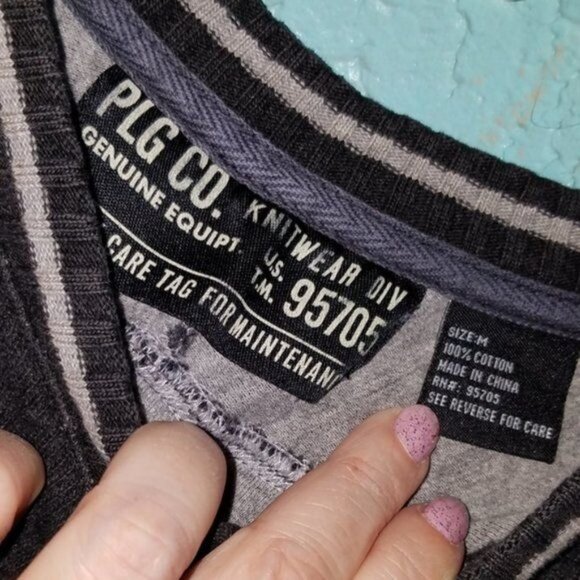 VINTAGE Knit Sweater PLG Co Plugg 357 Black Men's Medium MAN'S - Picture 4 of 6